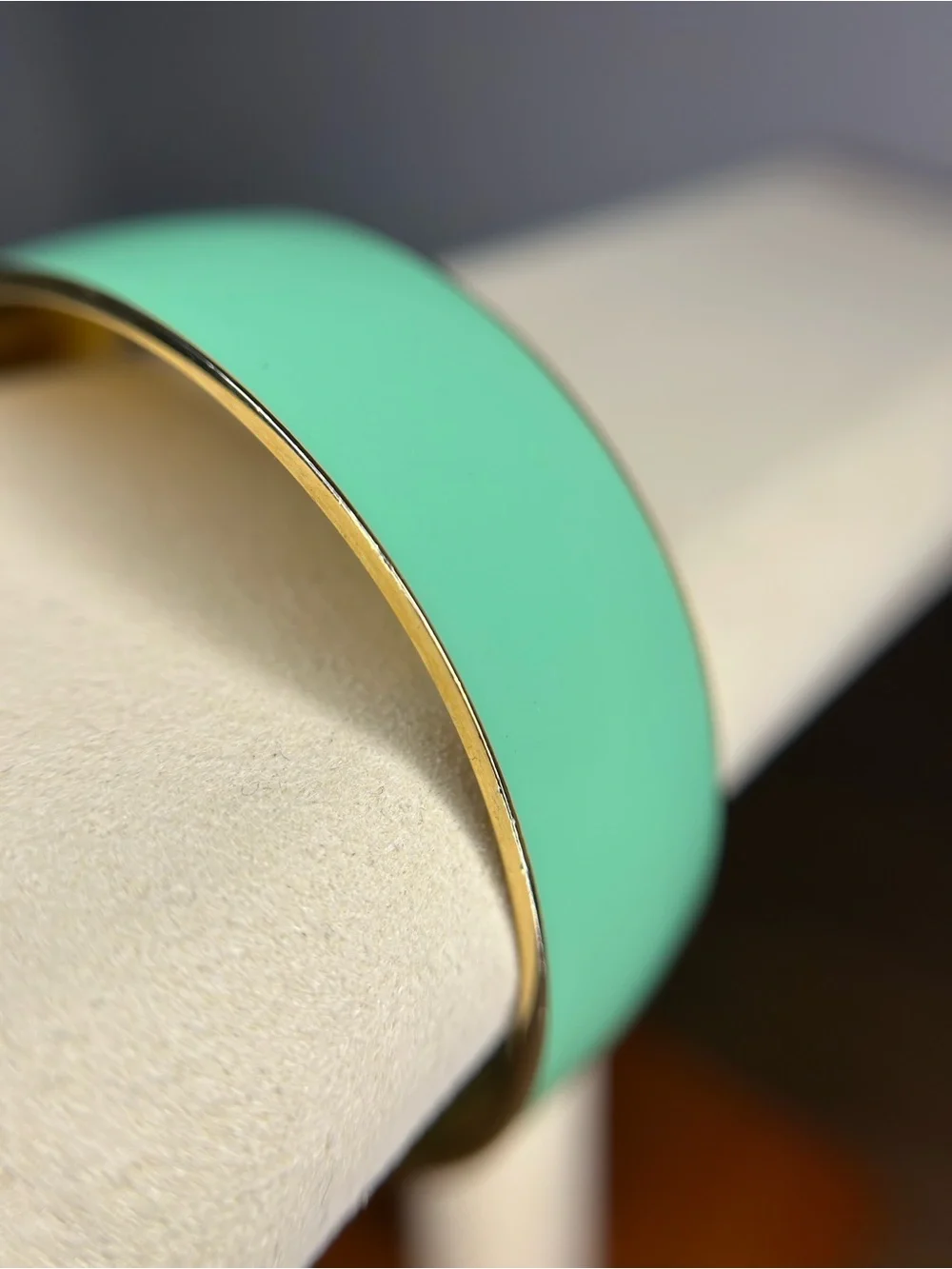 J. Crew Mint Green Wide Enamel Cuff Bracelet